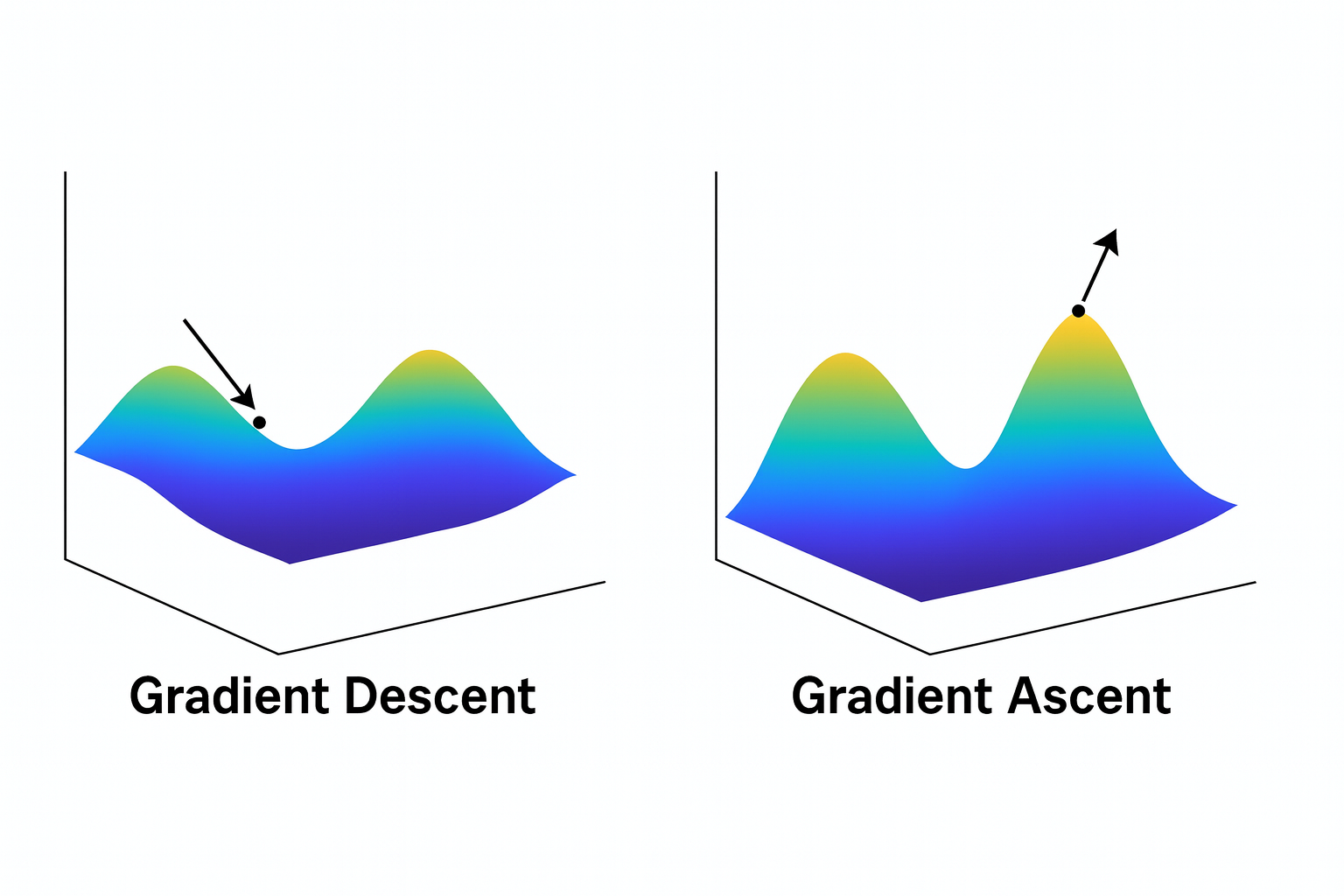 gradient descent vs gradient ascent